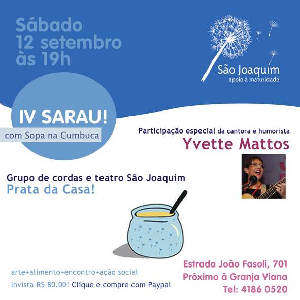 IV Sarau apresenta a cantora e humorista Yvette Mattos