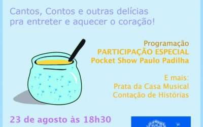 Sarau Beneficente dia 23 de agosto apresenta Paulo Padilha