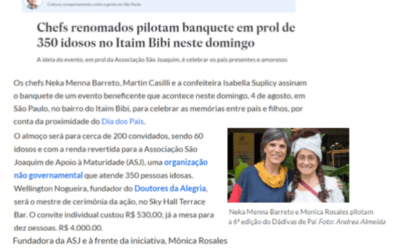 Chefes renomados pilotam banquete em prol de 350 idosos no Itaim Bibi neste Domingo