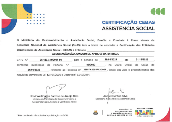 Certidicação Cebas ASJ